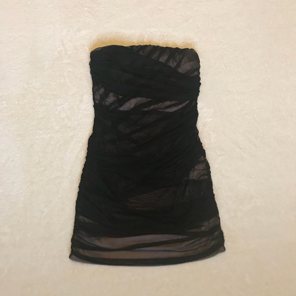 Speechless Strapless Little Layered Black Dress